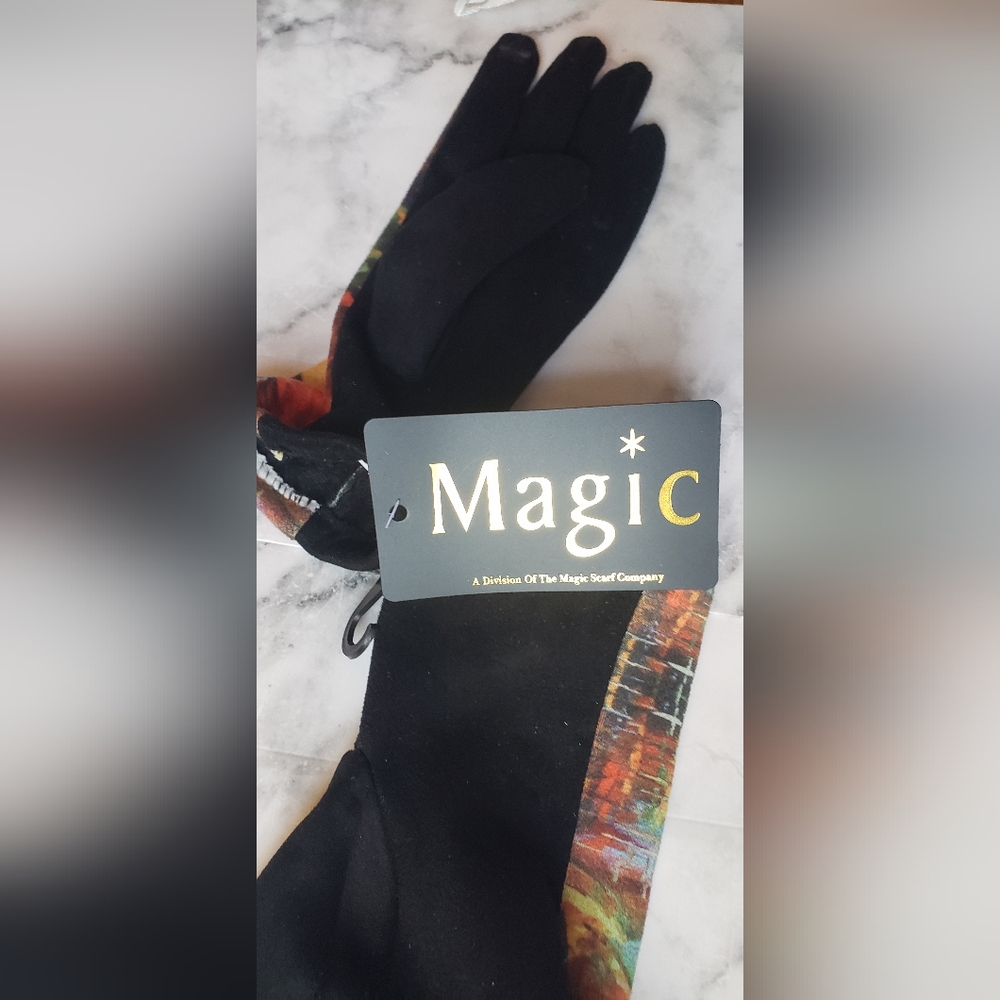 NEW w Tags Artist Art Touch Screen MAGIC Scarf Gloves Design NYC Central Park - Picture 5 of 7